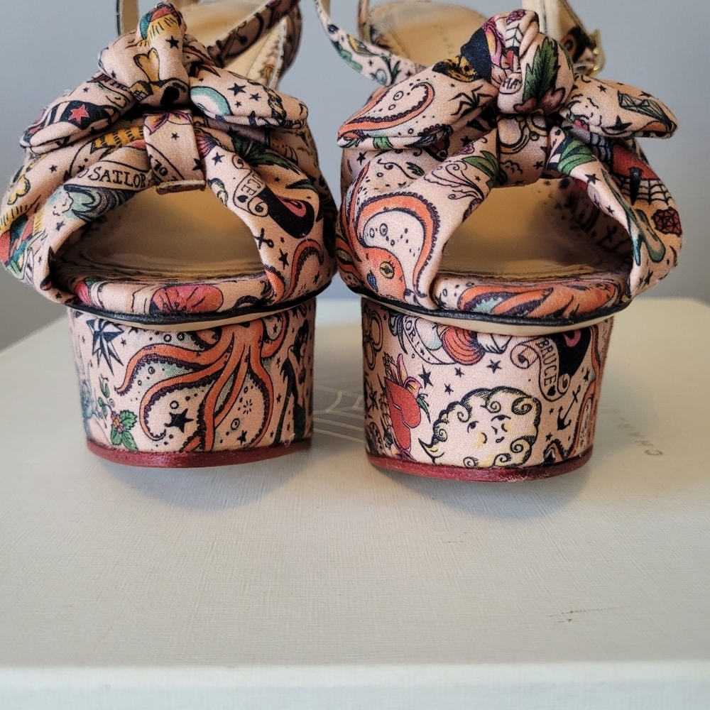 Charlotte Olympia Miranda Inked Wedges, VGUC, Size 5 - Picture 5 of 13
